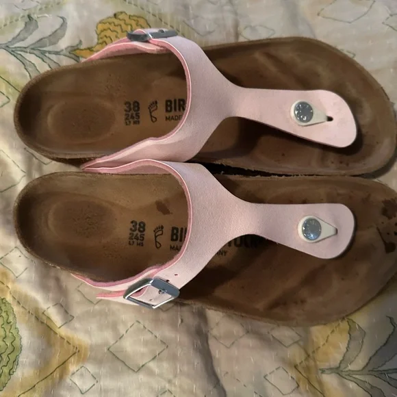 Women's  Birkenstocks Pink Sandals - Picture 2 of 6